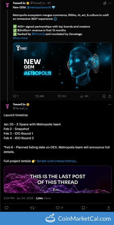 Metropolis World IDO