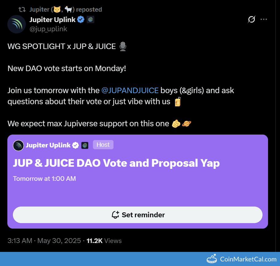 Jupiter DAO AMA with JUP & JUICE