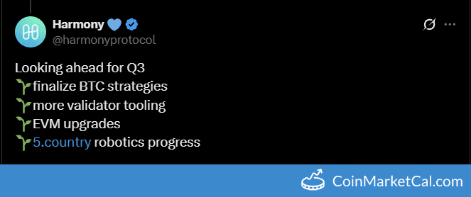 Harmony Q3 Roadmap Update