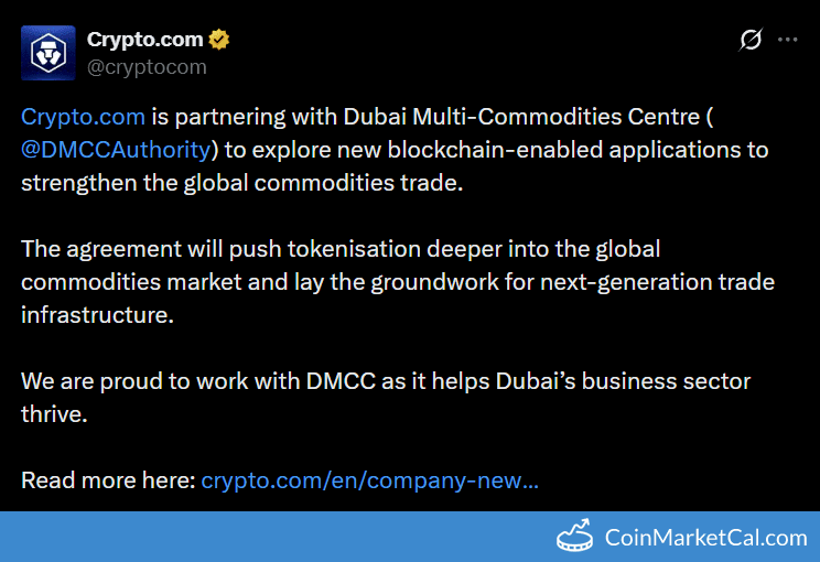 DMCC and Crypto.com Partnership for Commodities Tokenisation