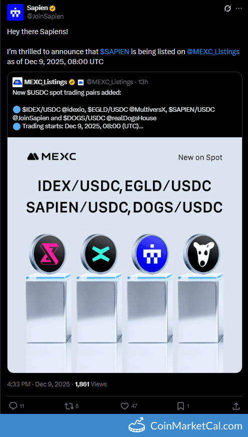 MEXC Global Listing of Sapien (SAPIEN)