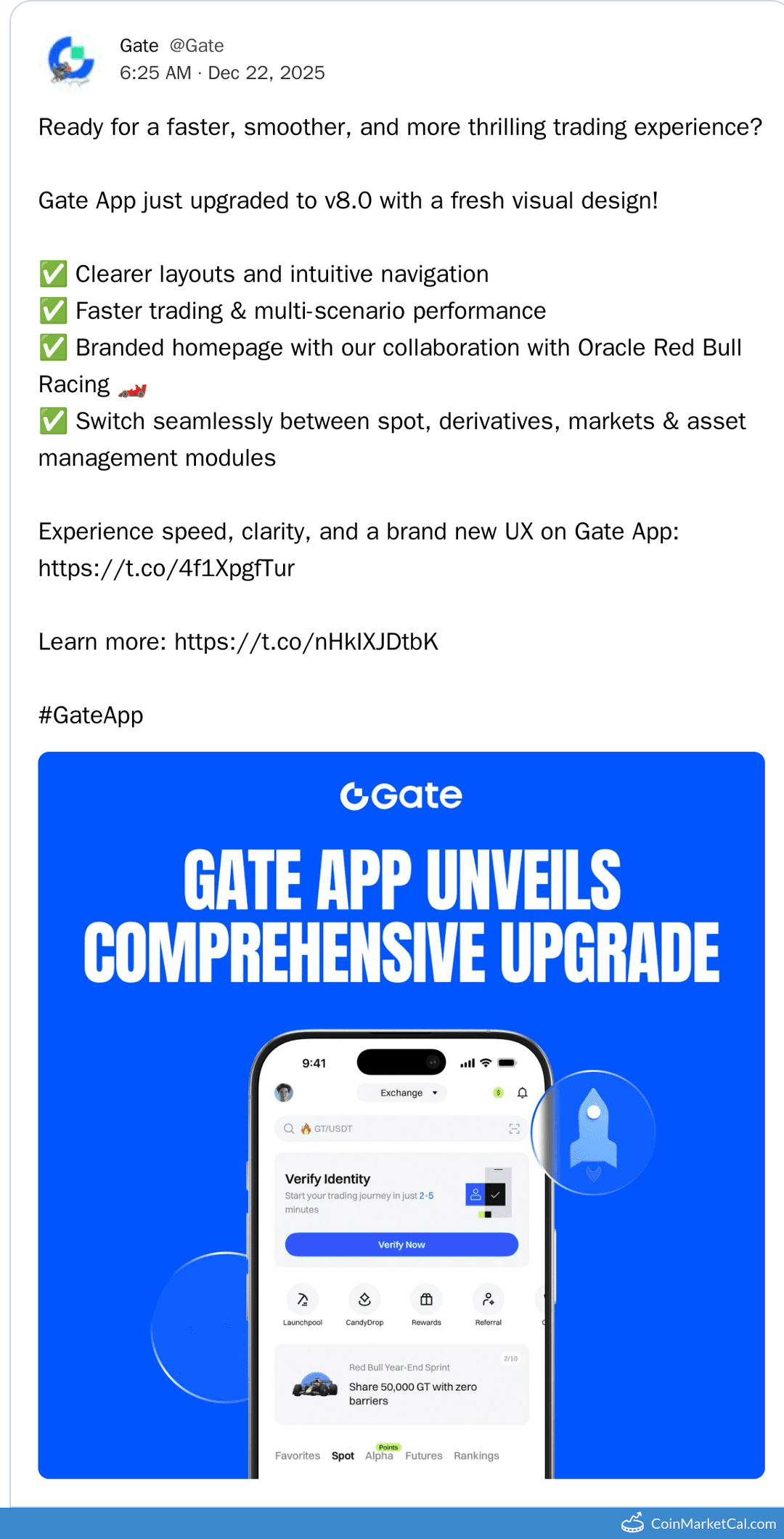 Gate App V8.0 UX Upgrade