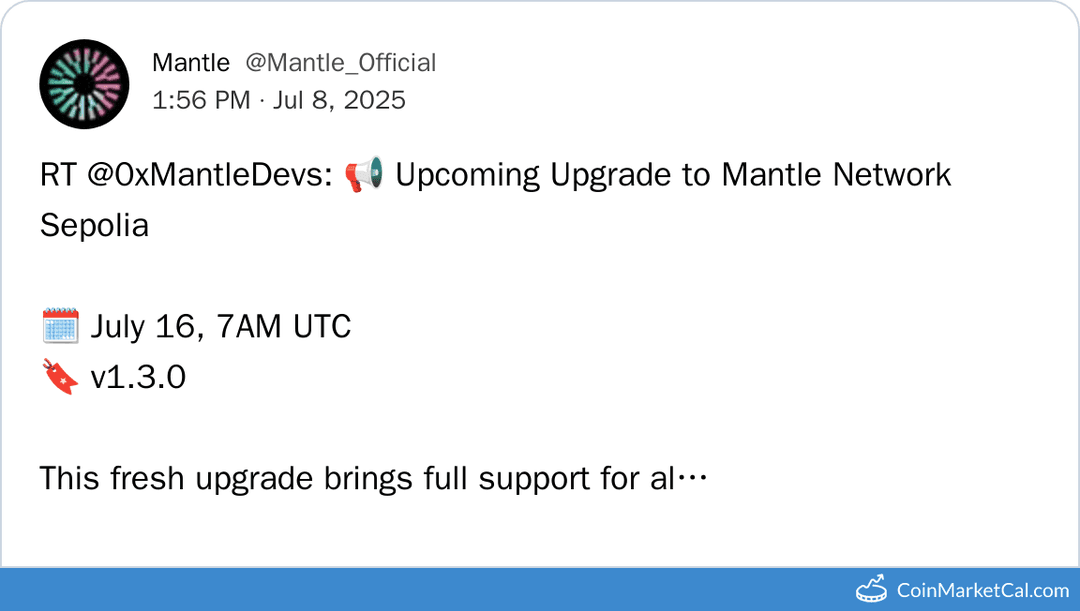 Mantle Network Sepolia Upgrade v1.3.0