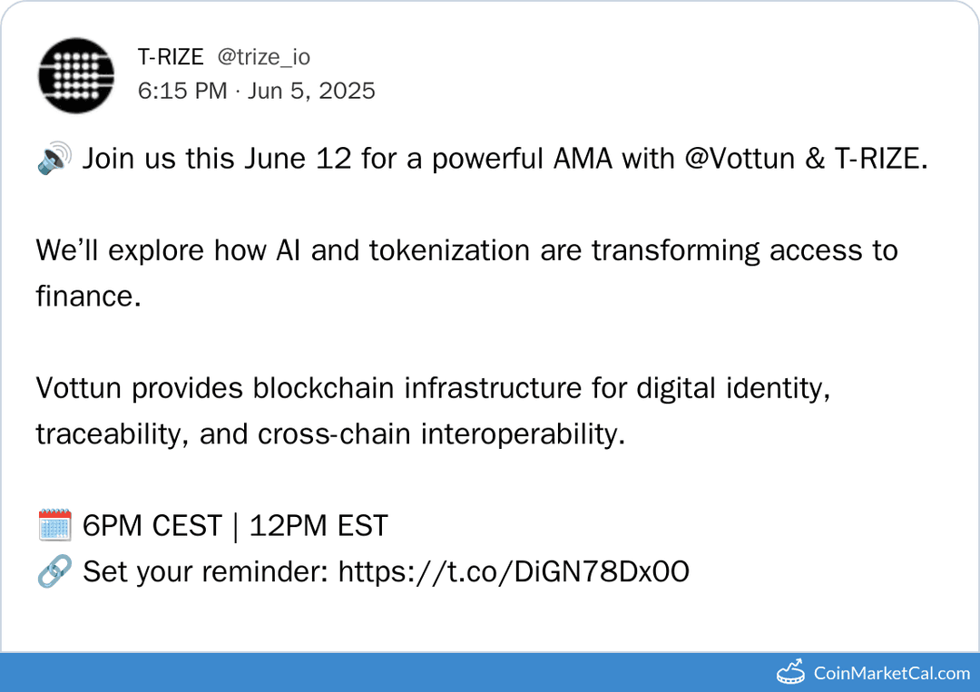 T-RIZE & Vottun AMA: The Future of AI in Web3