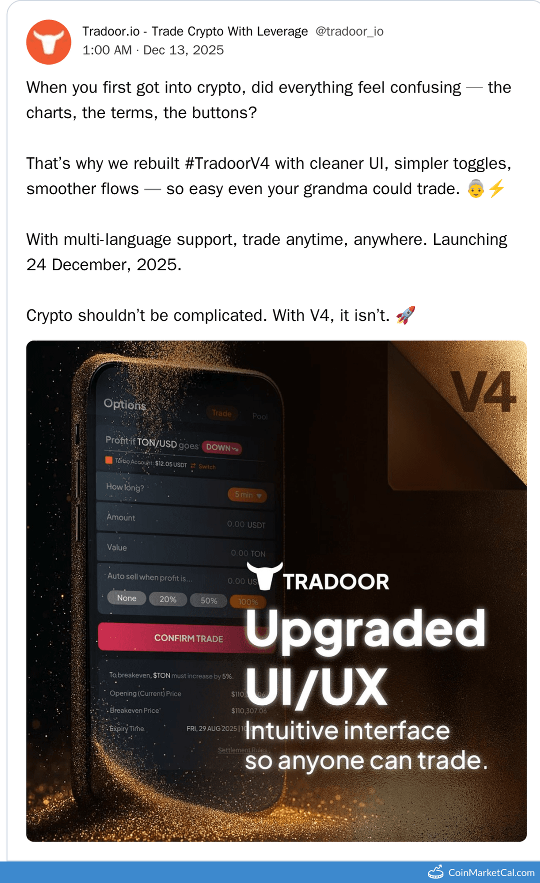 Tradoor V4 Platform Launch