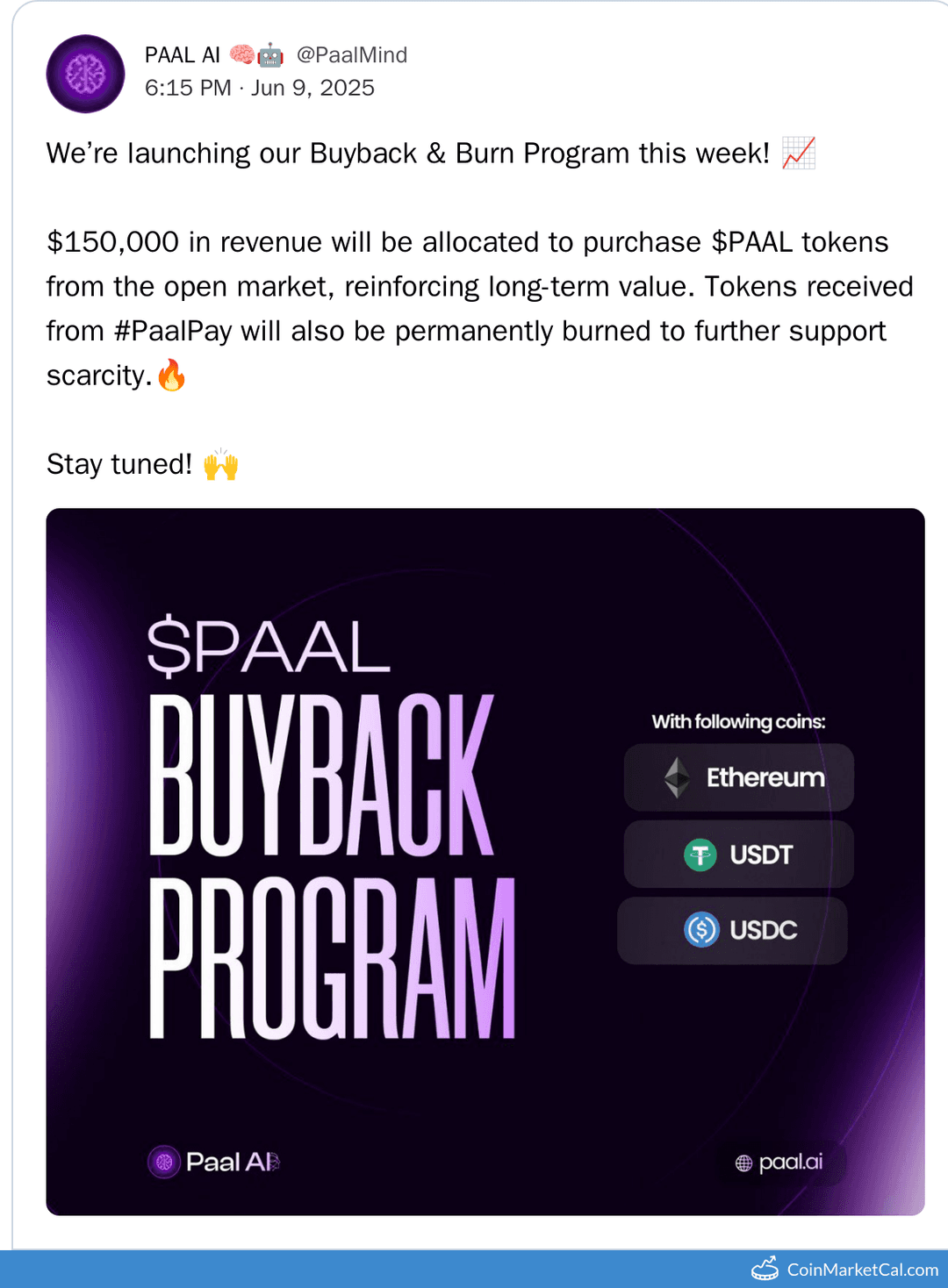 PAAL AI Buyback & Burn Program Launch