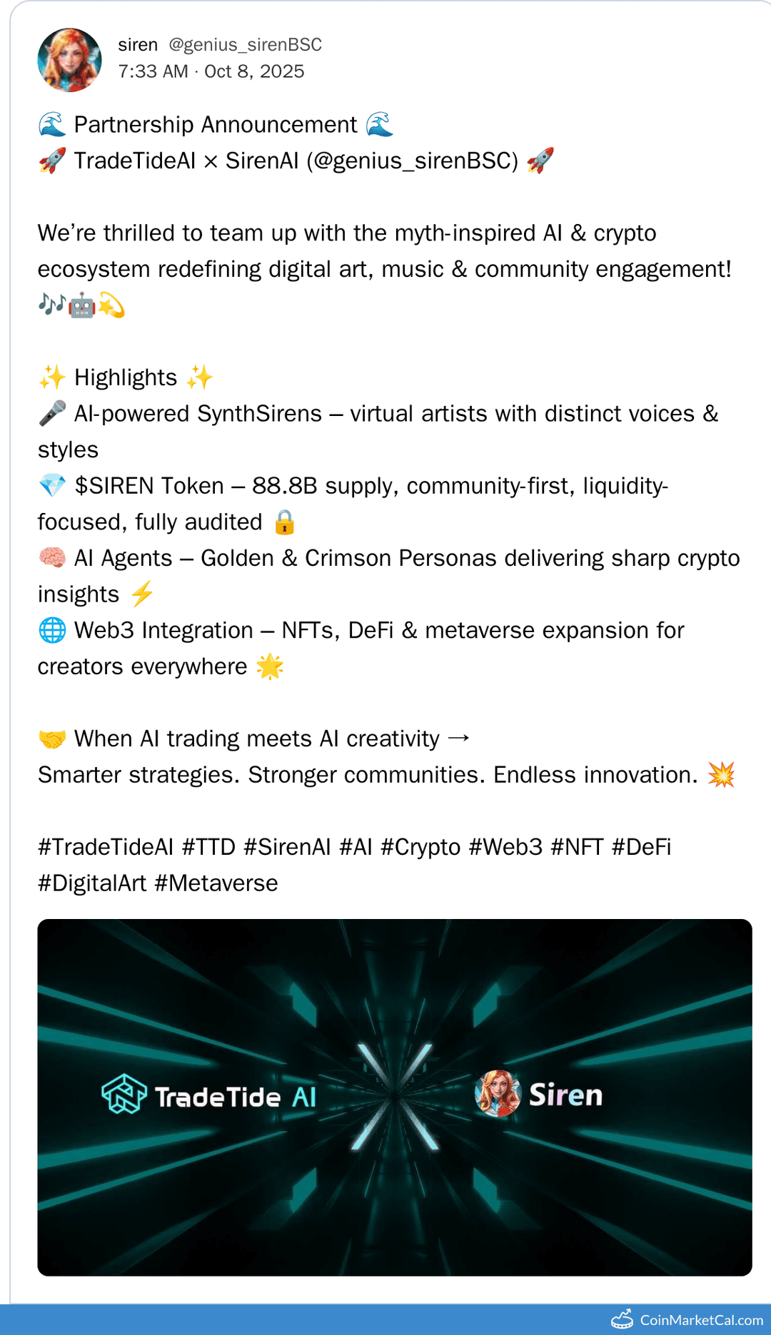 TradeTide AI × Siren Partnership