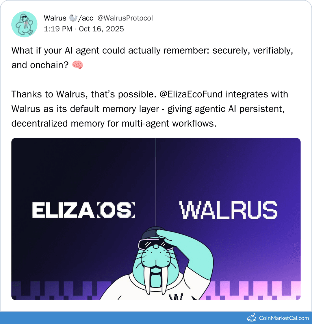 ElizaEcoFund x Walrus Integration