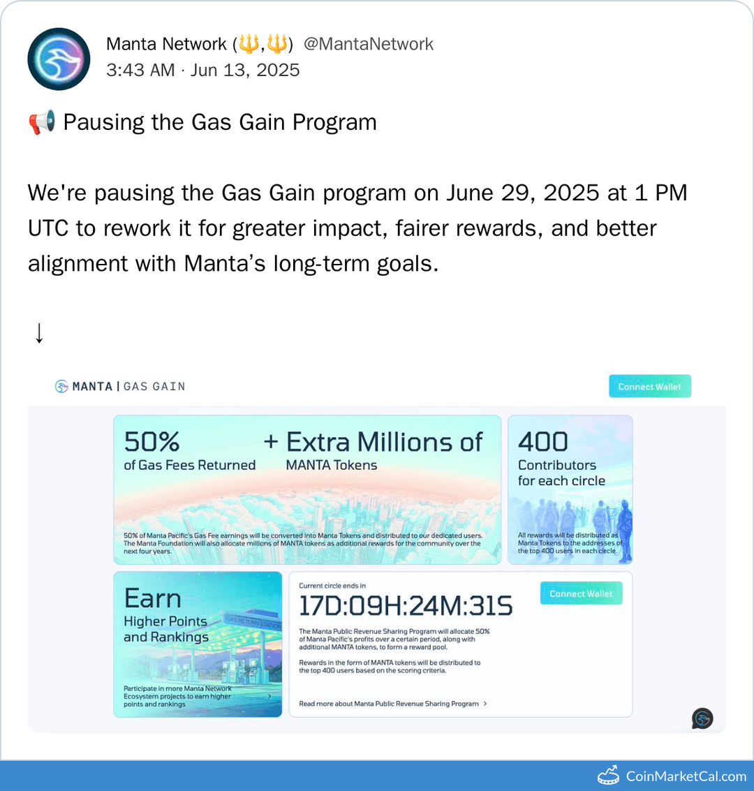 Gas Gain Program Pause