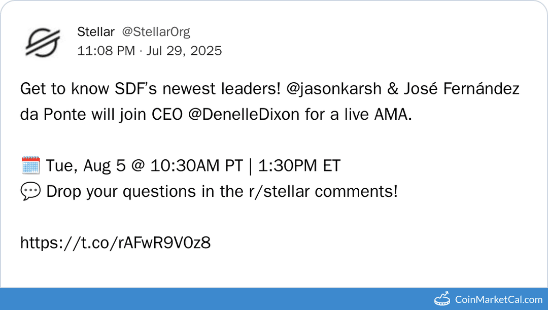 Stellar AMA with New Leadership