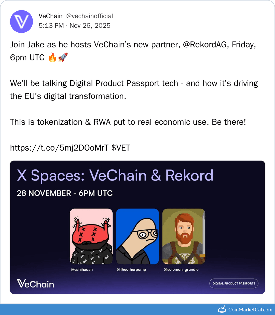VeChain Talk with Rekord AG