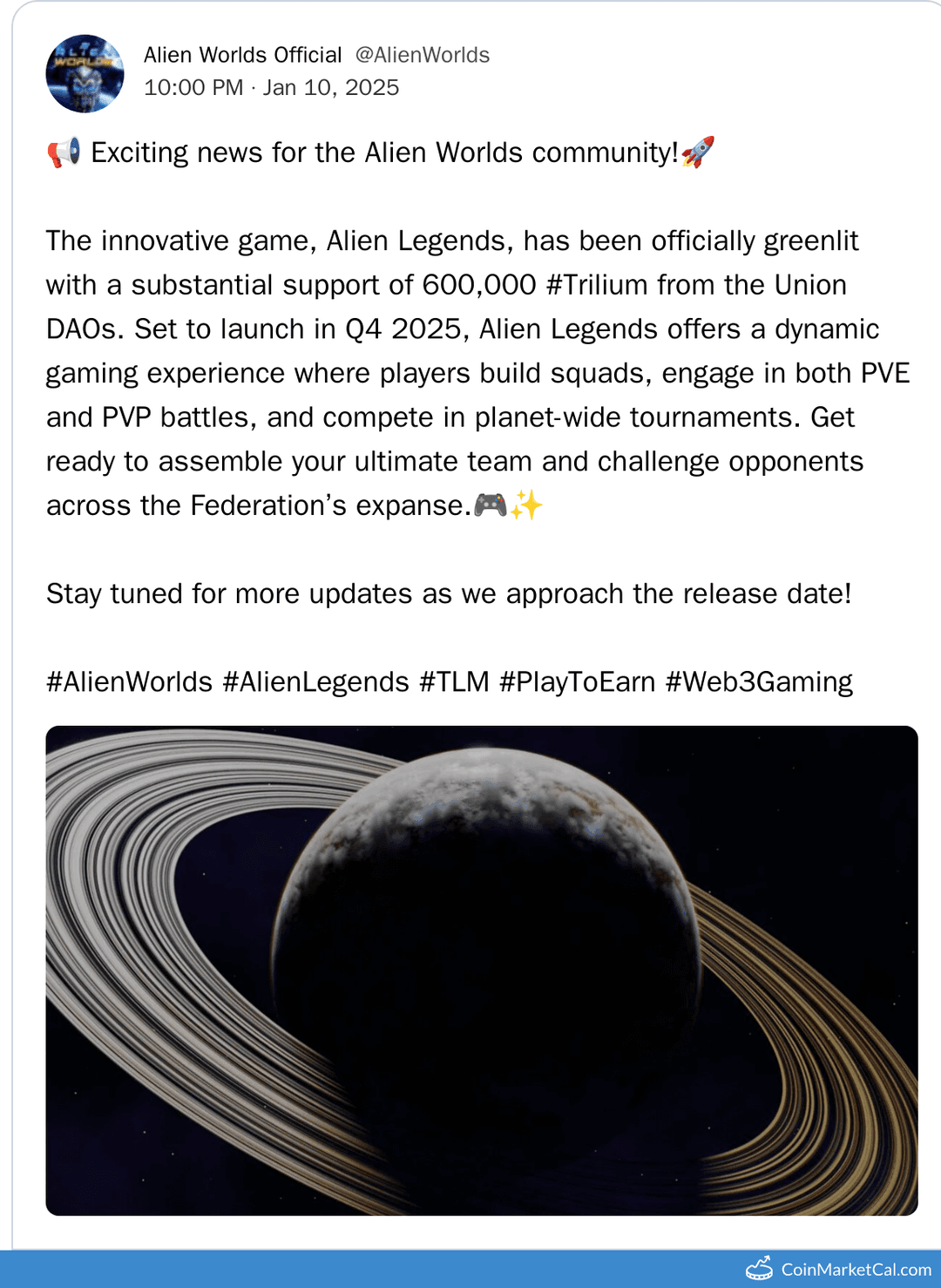 Alien Worlds Alien Legends Launch