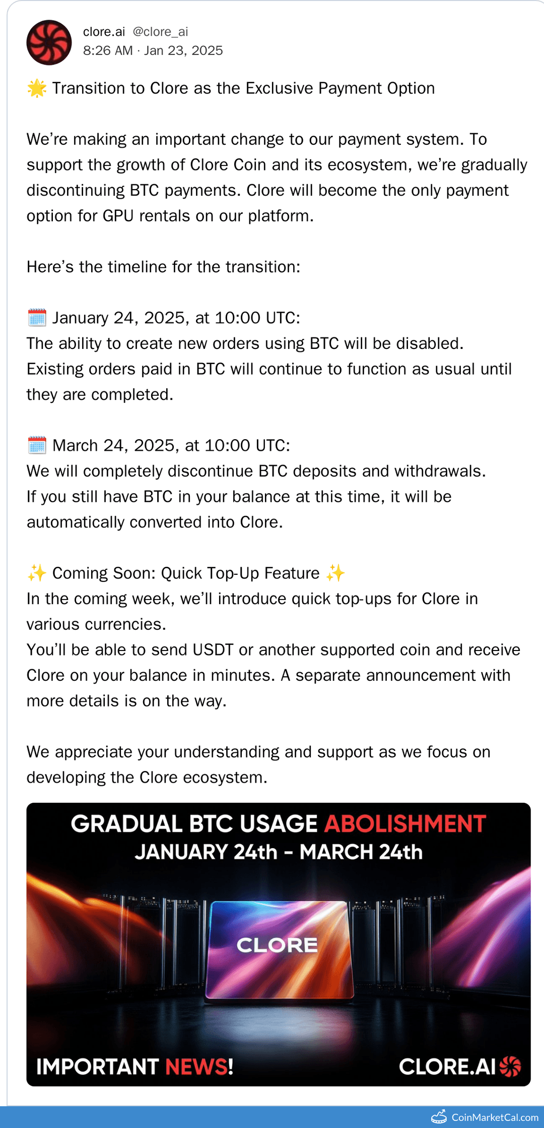 Payment Update