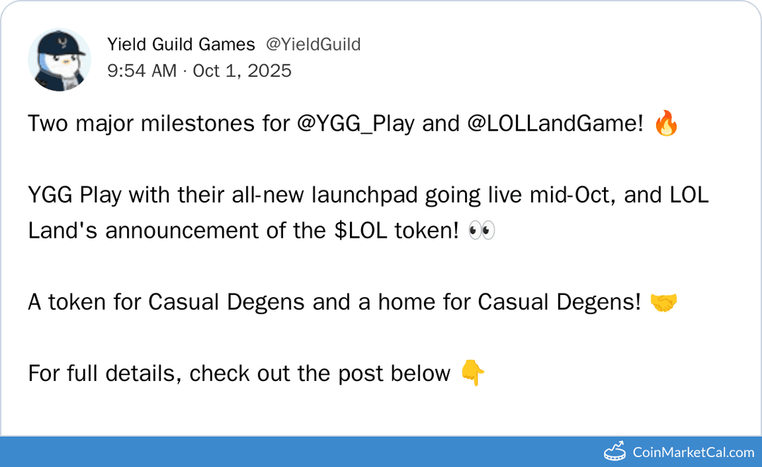Yield Guild Games YGG Play Launchpad