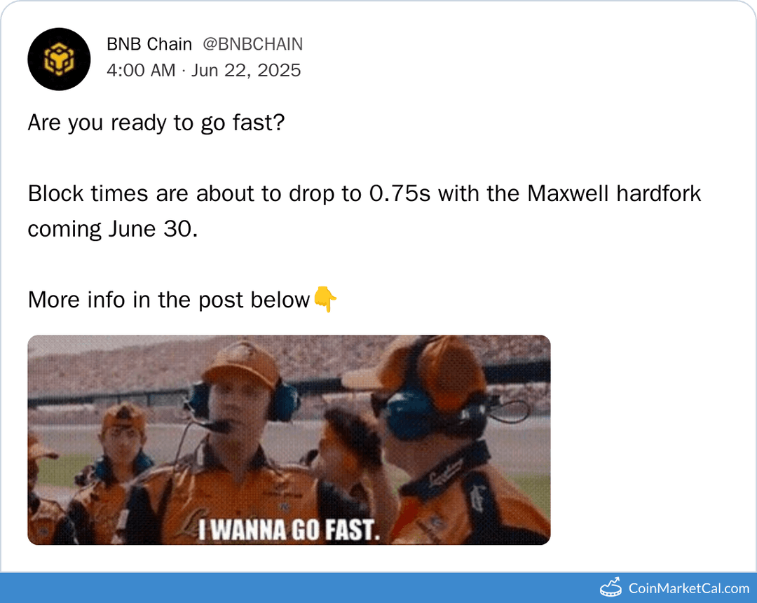 Maxwell Hard Fork on BNB Chain