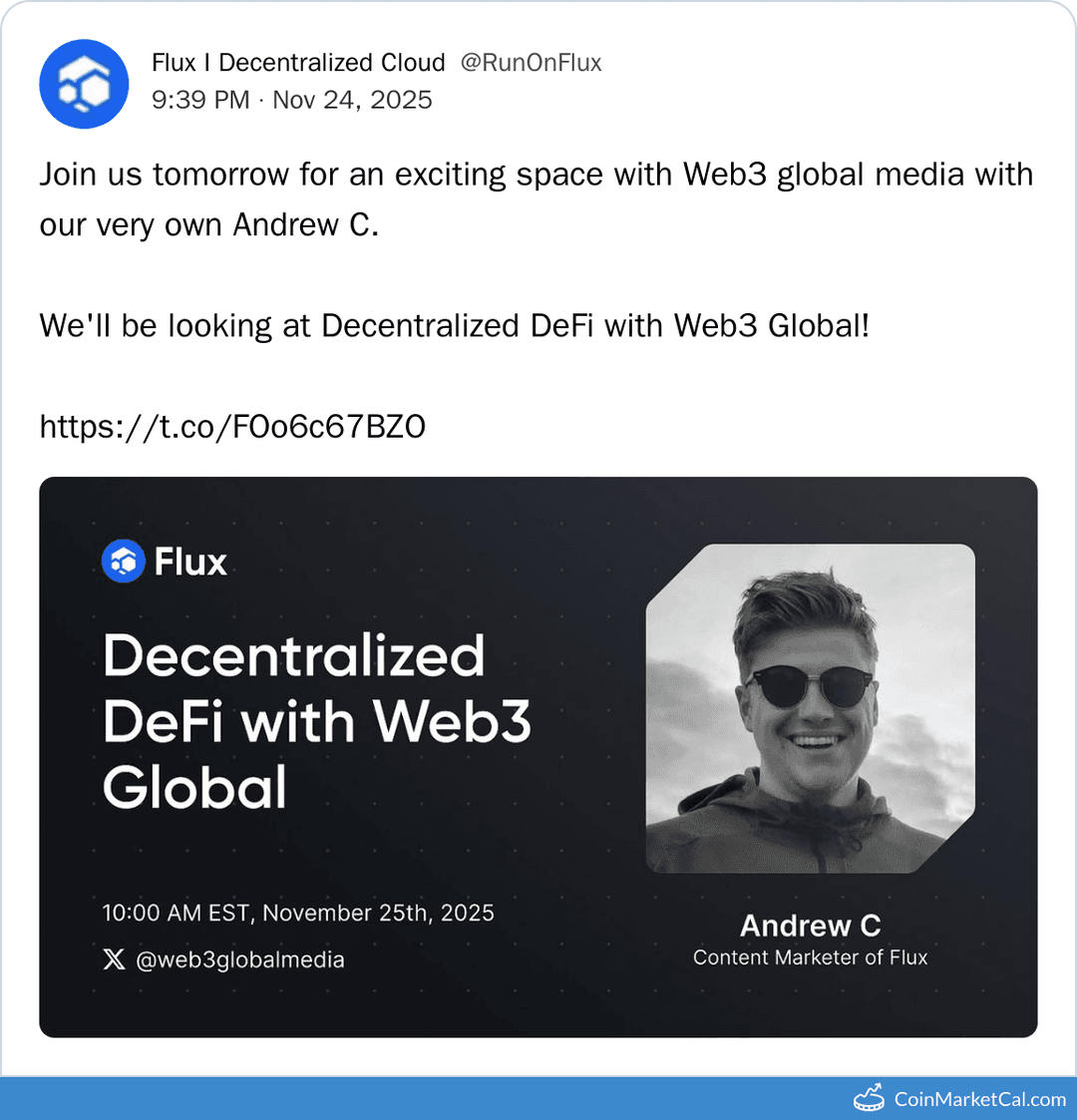 Flux X Spaces with Web3 Global