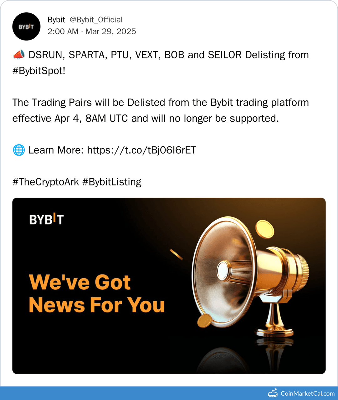 Bybit Delisting