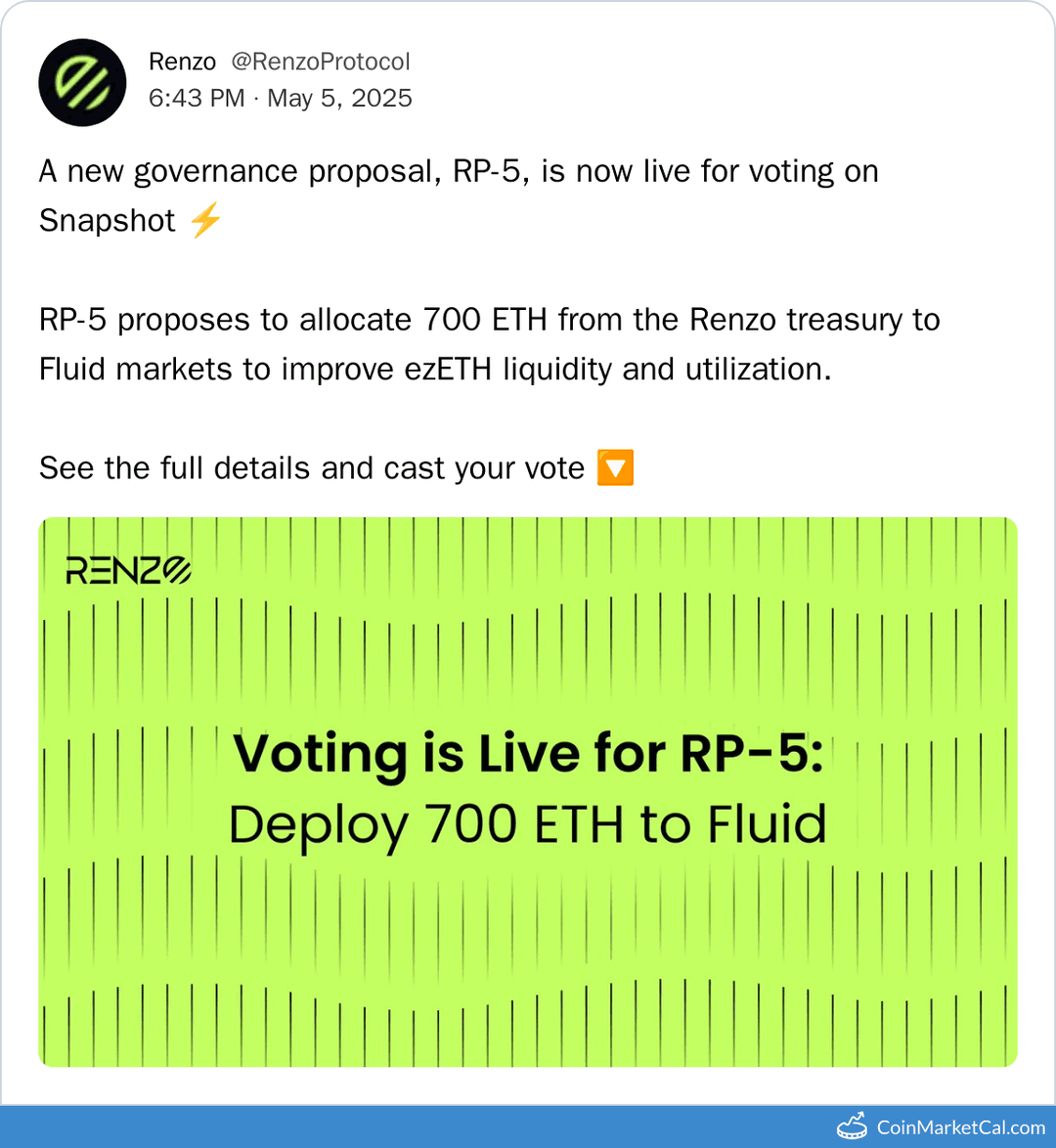 Renzo Protocol RP-5 Voting Deadline