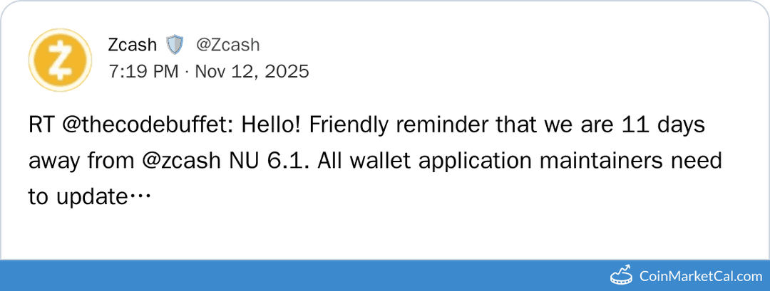 Zcash NU 6.1 Network Update