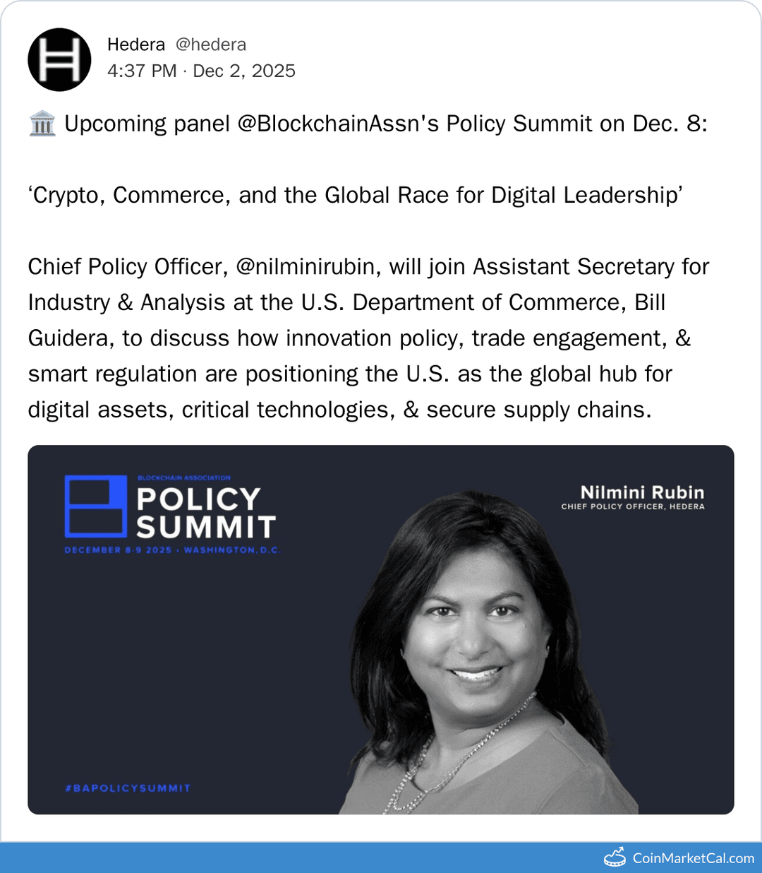 Hedera Policy Summit Panel