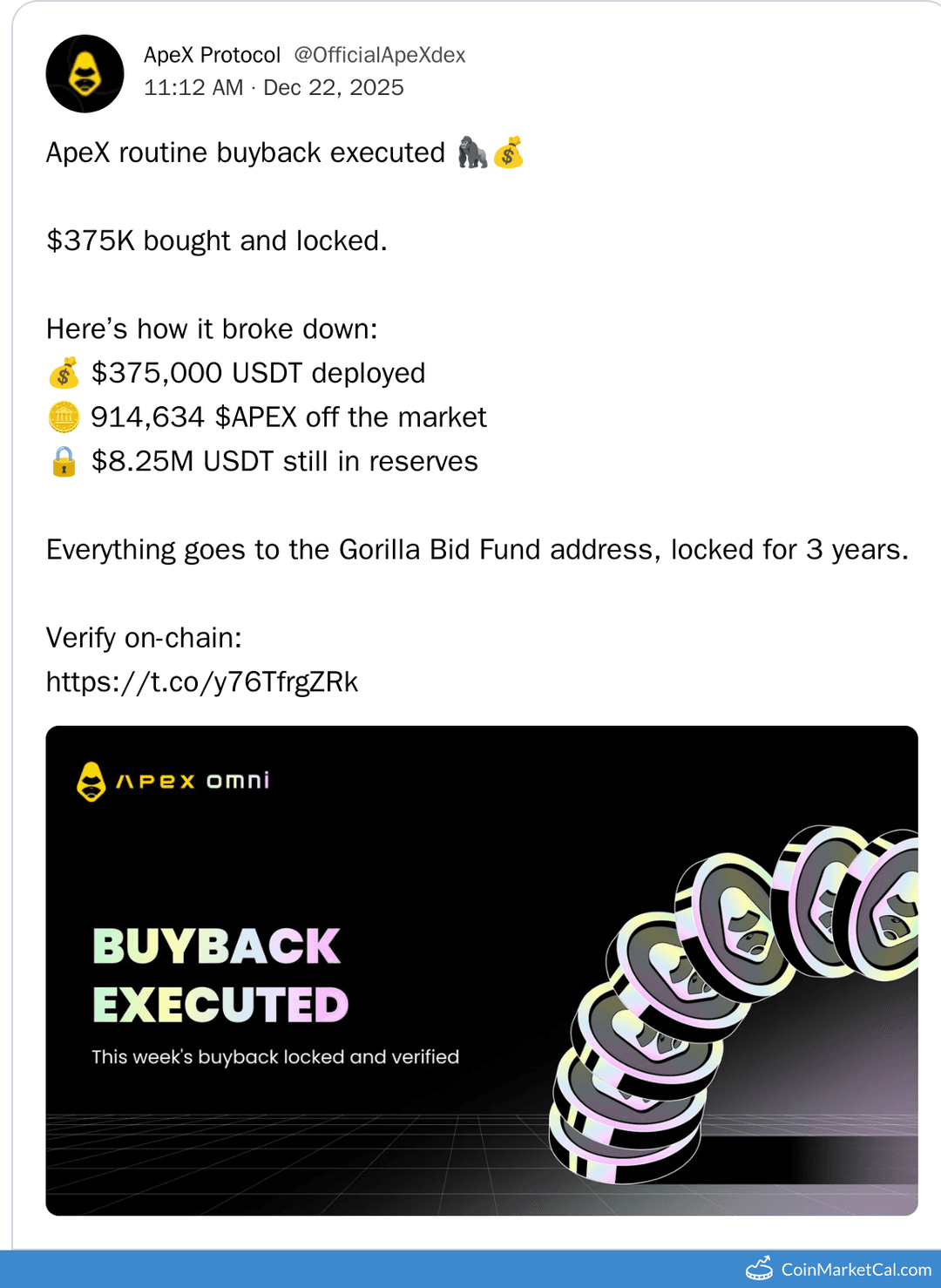 ApeX Routine Buyback