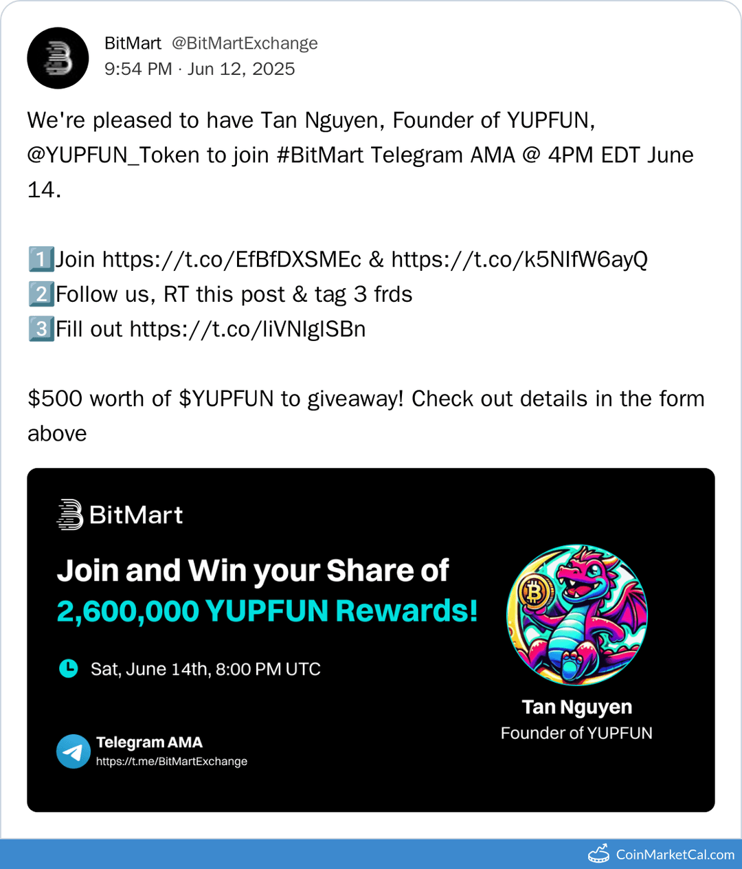 YUPFUN Telegram AMA with BitMart
