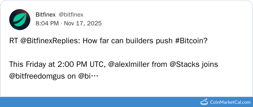 Stacks Talk with Bitfinex