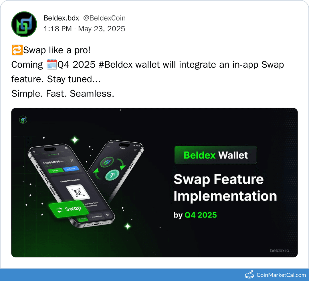 Beldex In-app Swap Feature Release