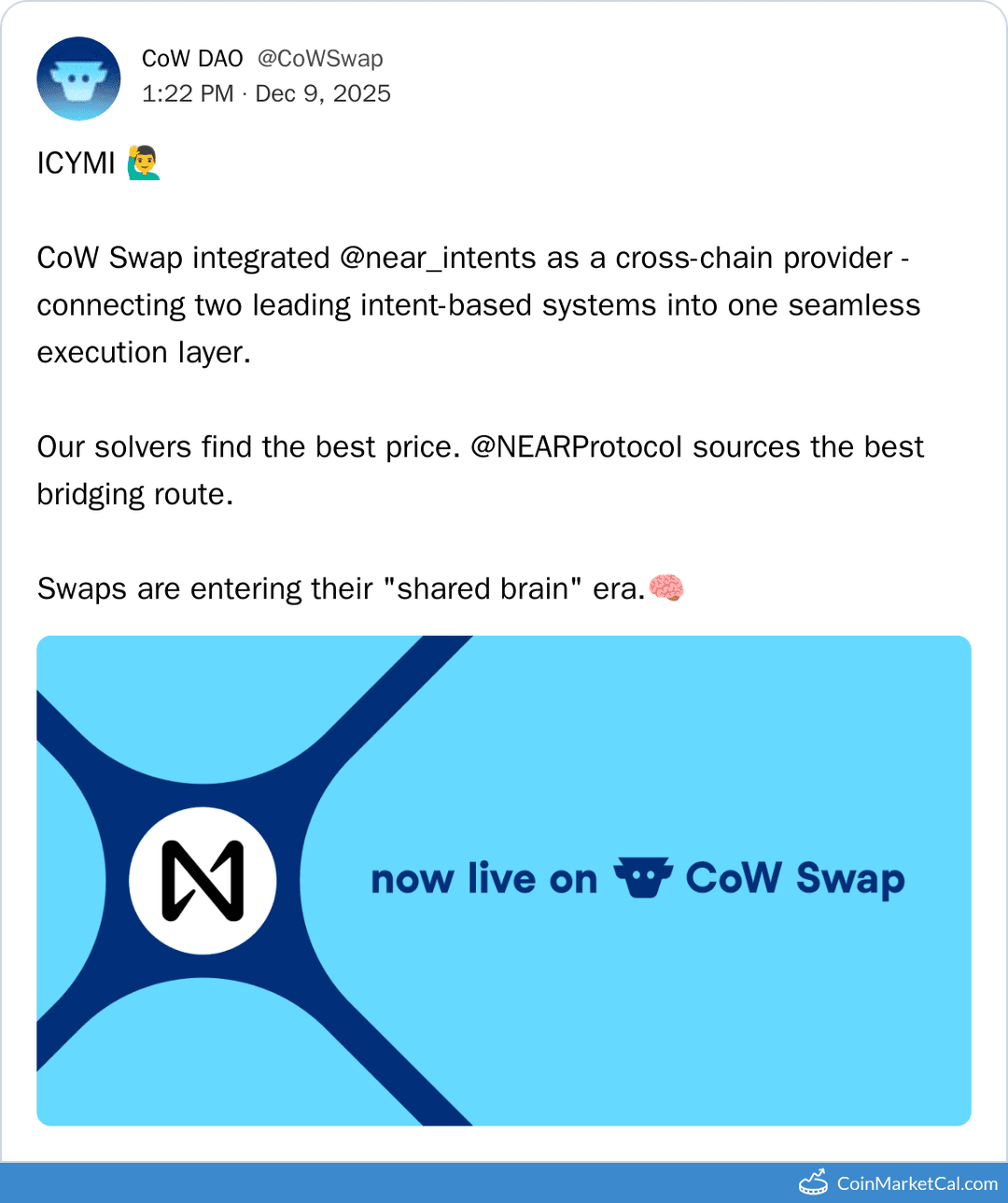 NEAR and CoW Protocol Partnership for Cross-Chain Swap
