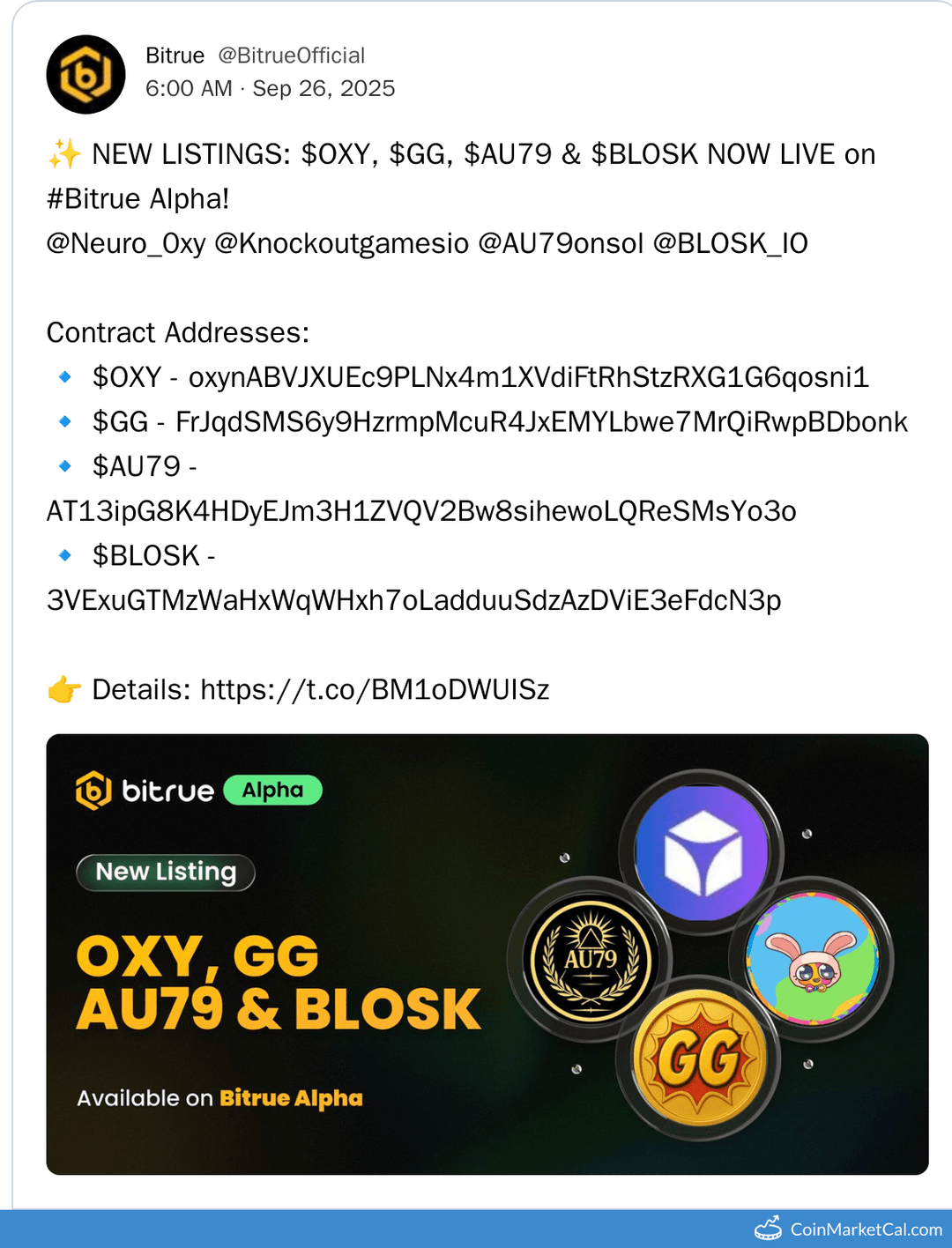 Bitrue Alpha Listing