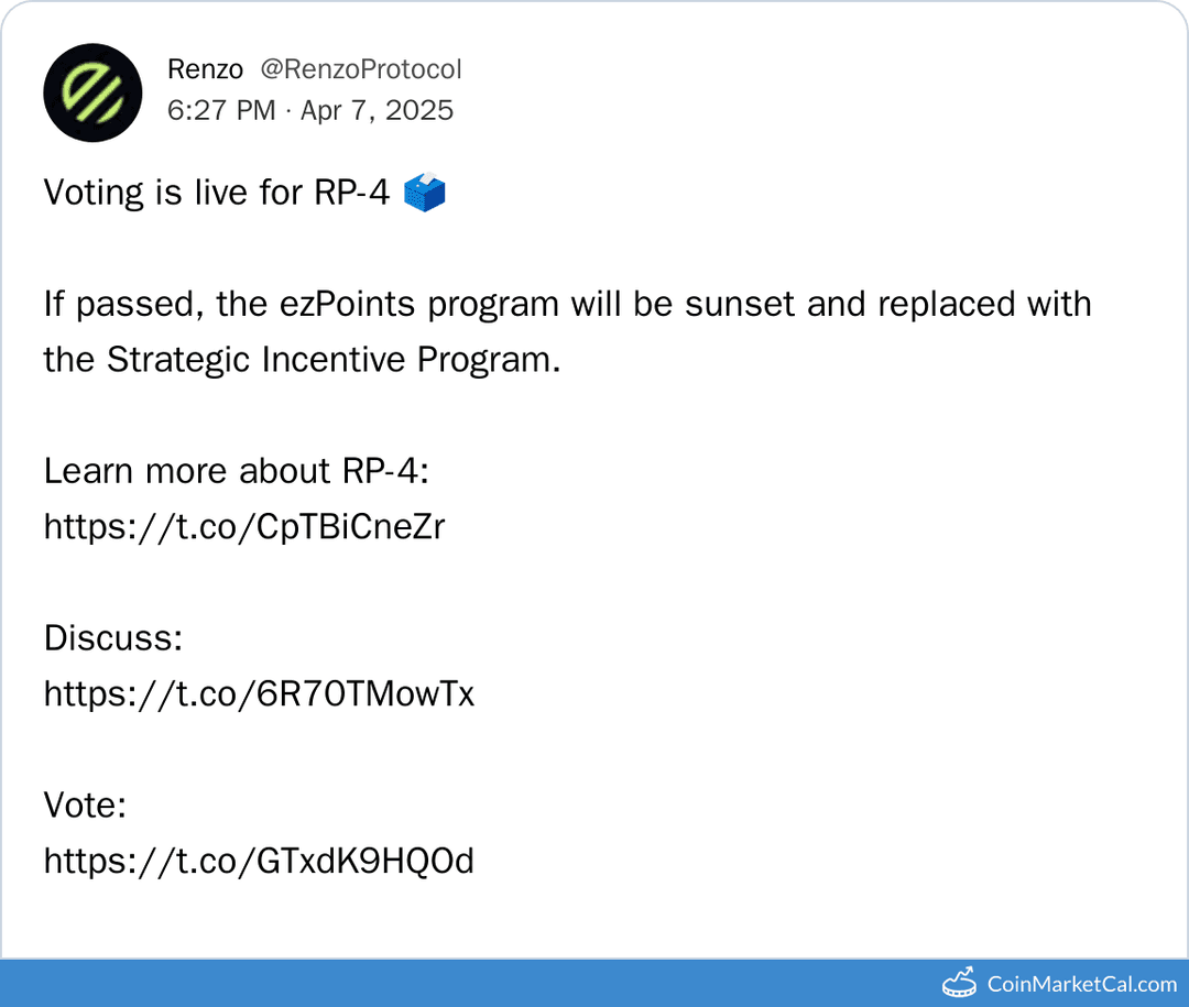 Renzo Protocol RP-4 Vote