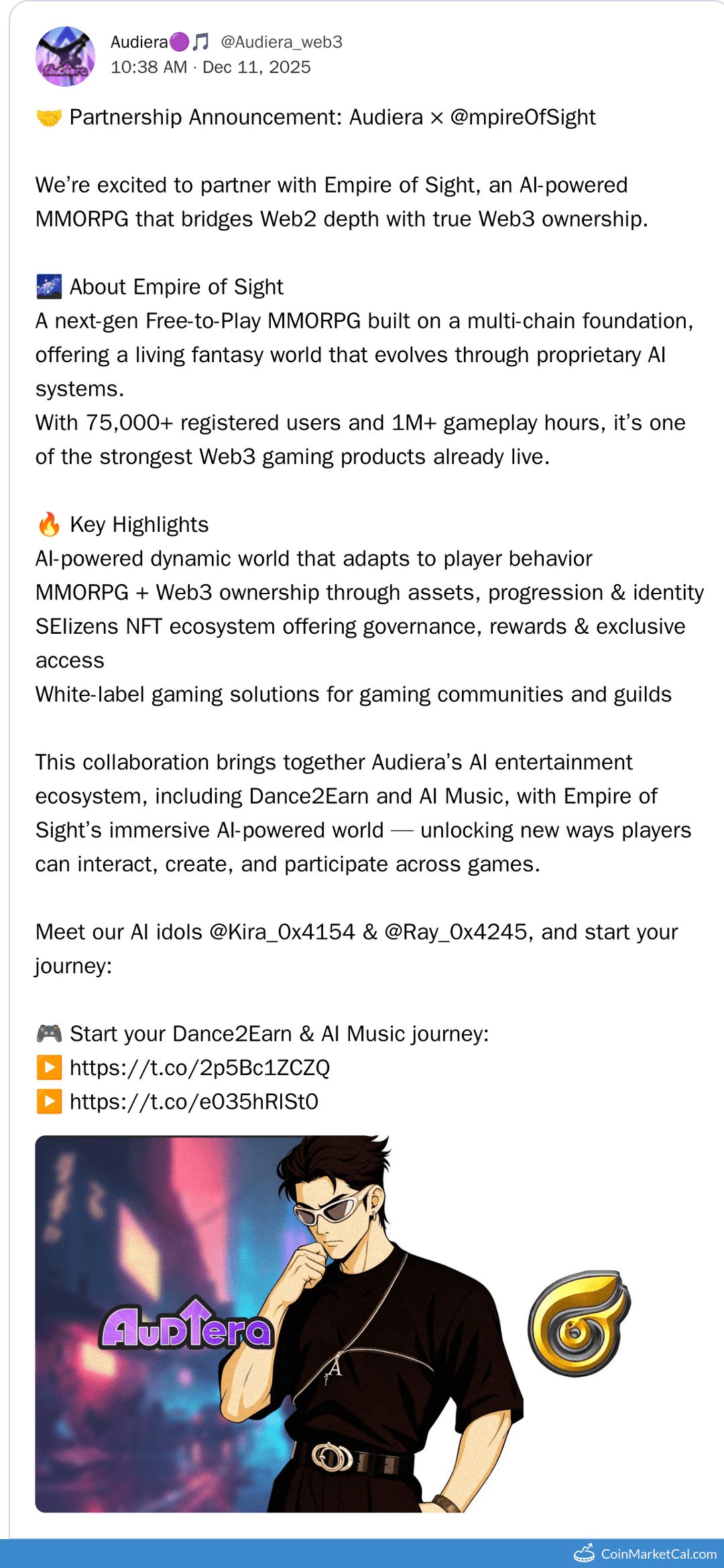 Audiera Partnership with Empire of Sight