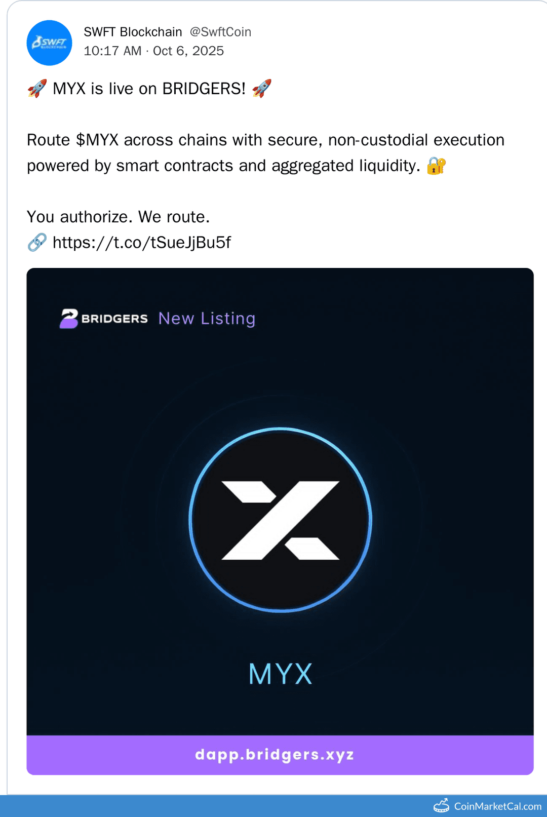 MYX Finance Integration on Bridgers