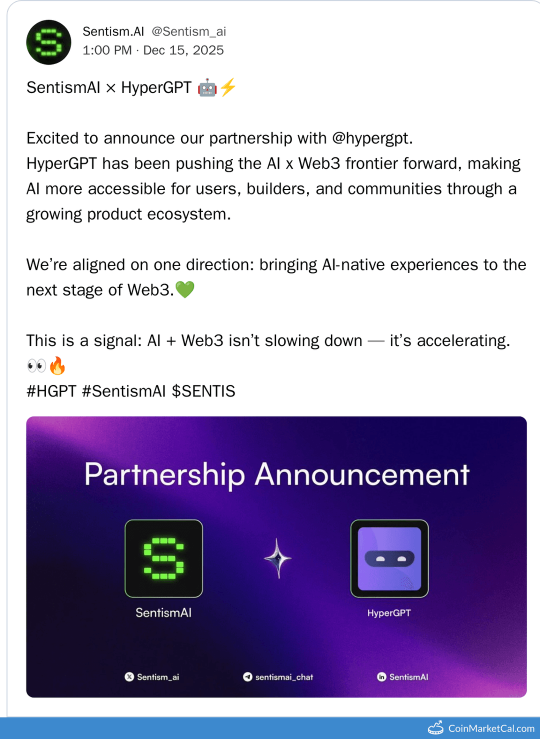 SentismAI x HyperGPT Partnership