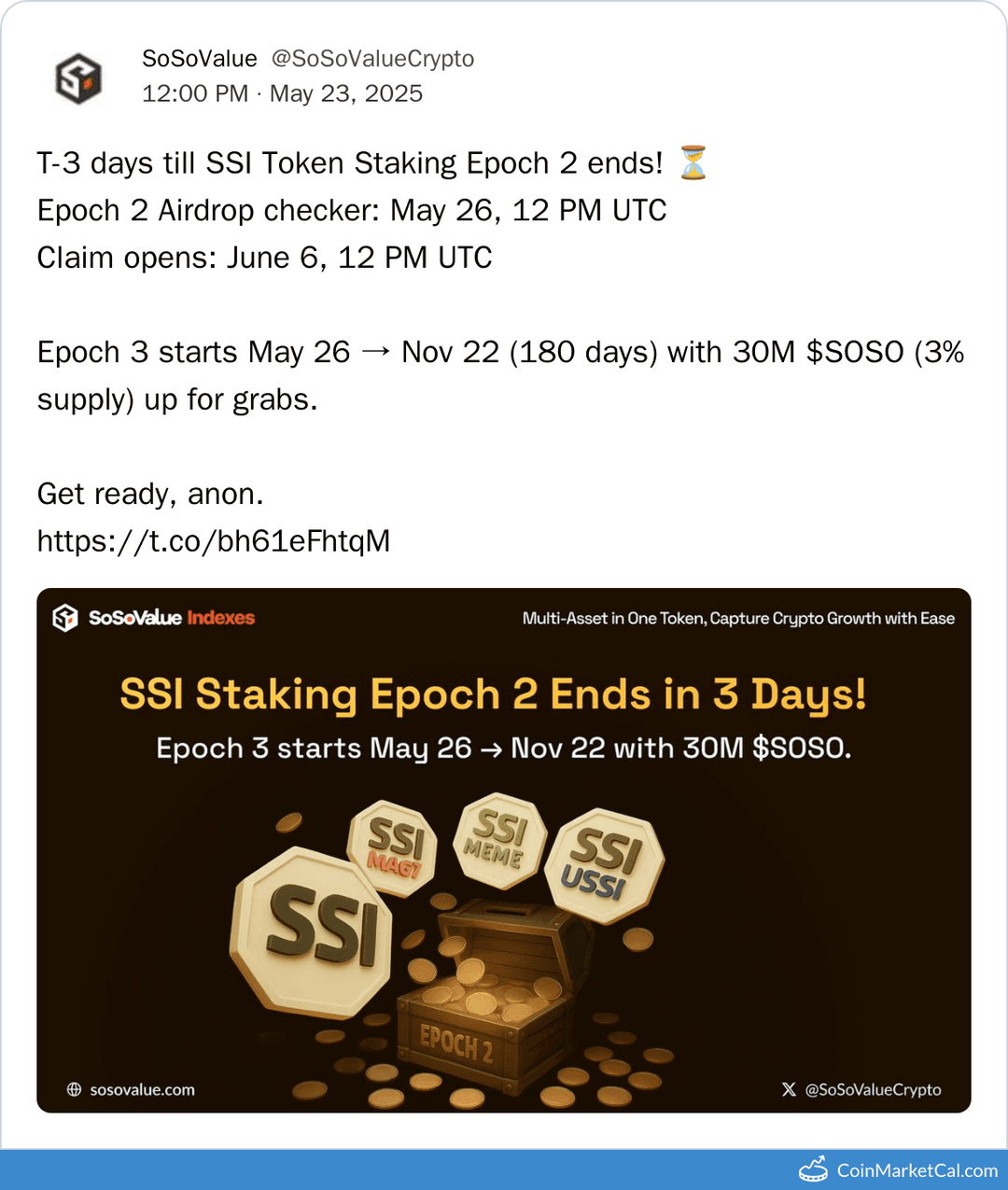SSI Staking Epoch 2 Ends & Epoch 3 Begins
