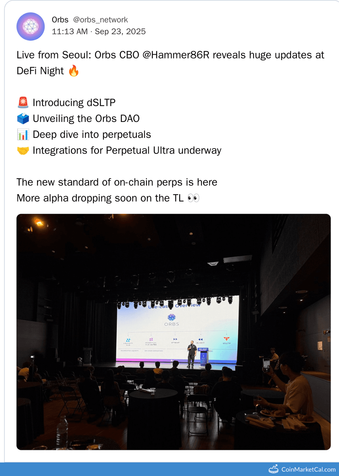 Orbs Network Updates at DeFi Night Seoul