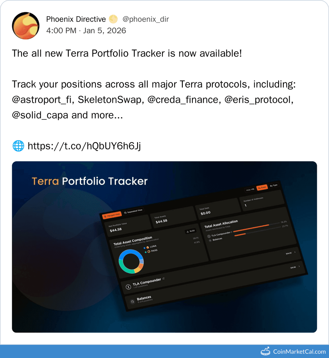 Terra Portfolio Tracker Live Release