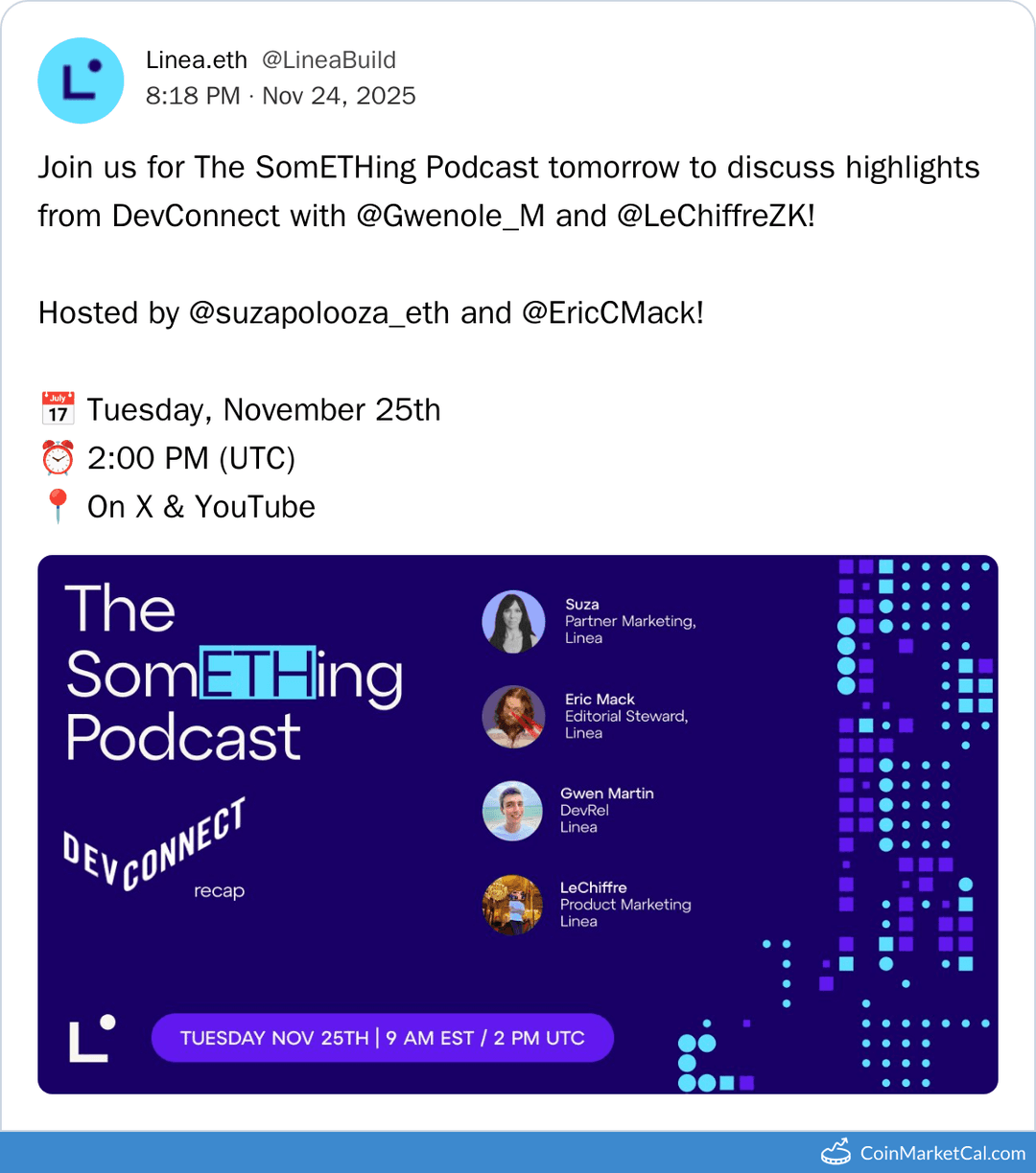 Linea SomETHing Podcast Nov 25, 2025