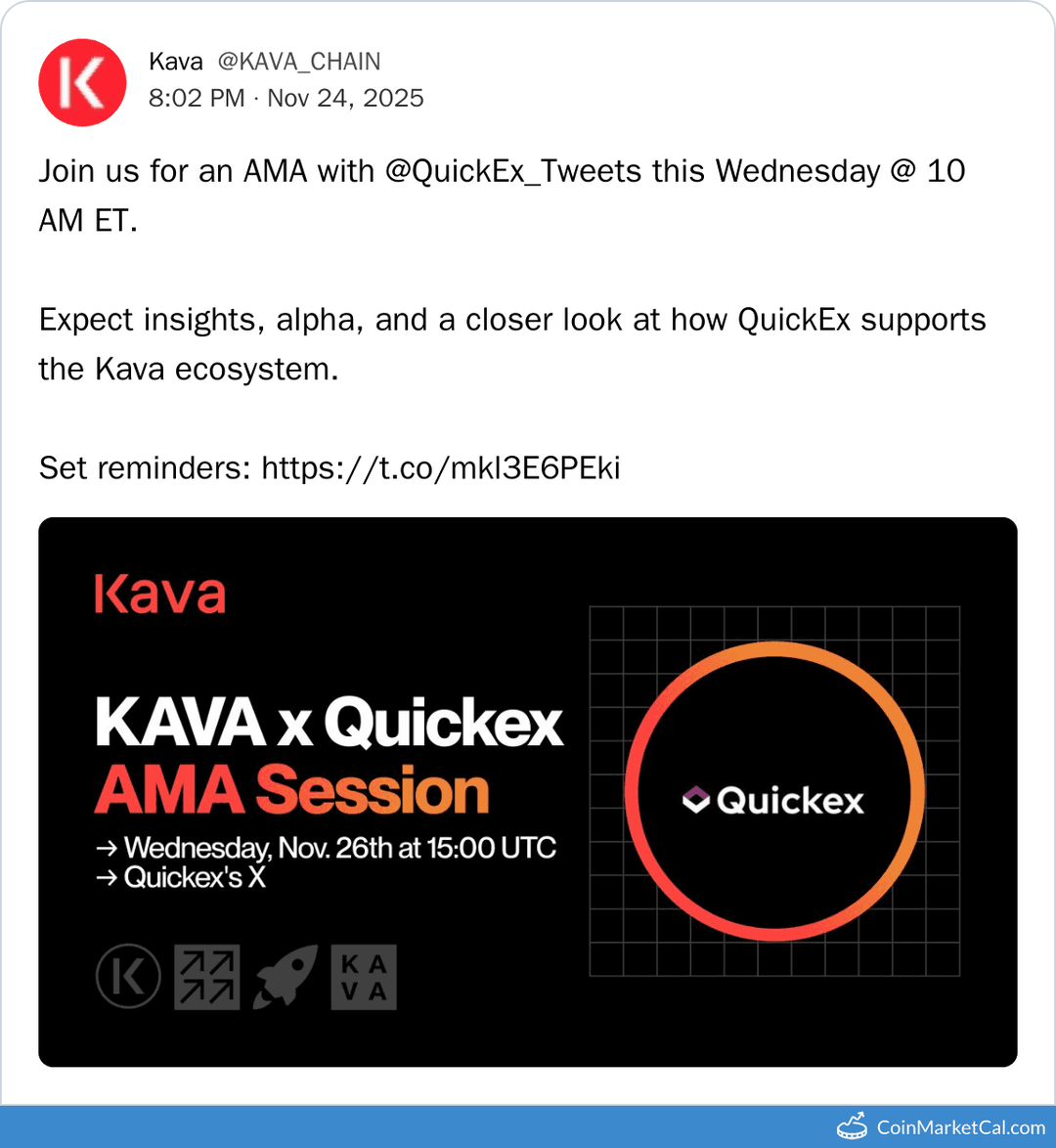 AMA with QuickEx on Kava Ecosystem Support