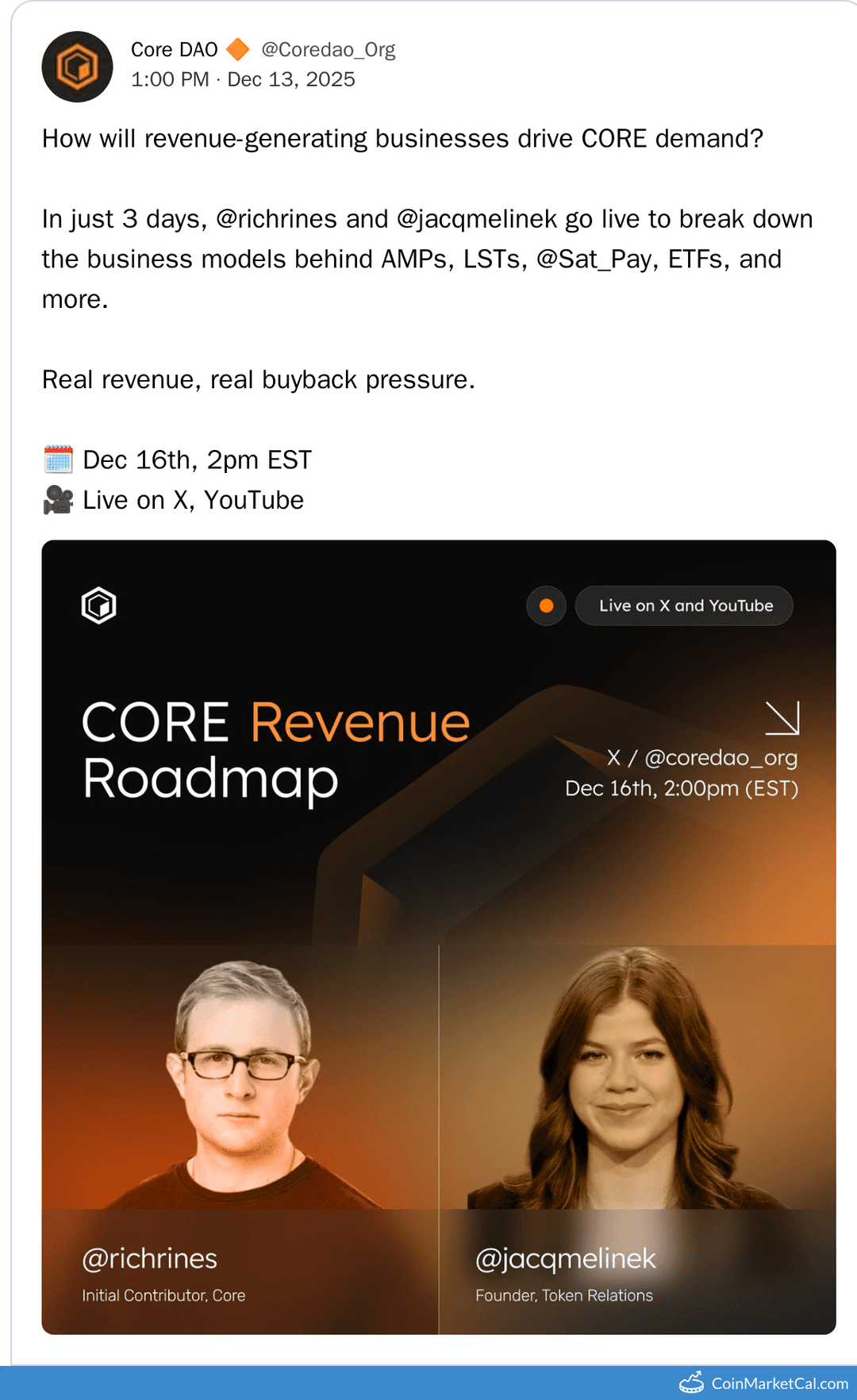 Core Revenue Models Talk