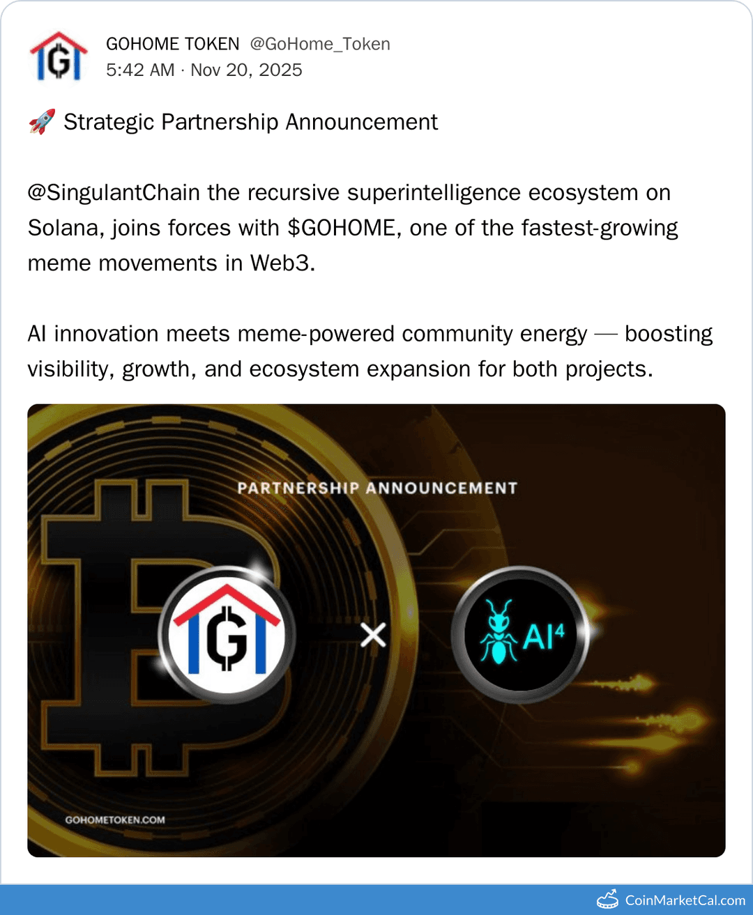 AI⁴ & GOHOME TOKEN Partnership