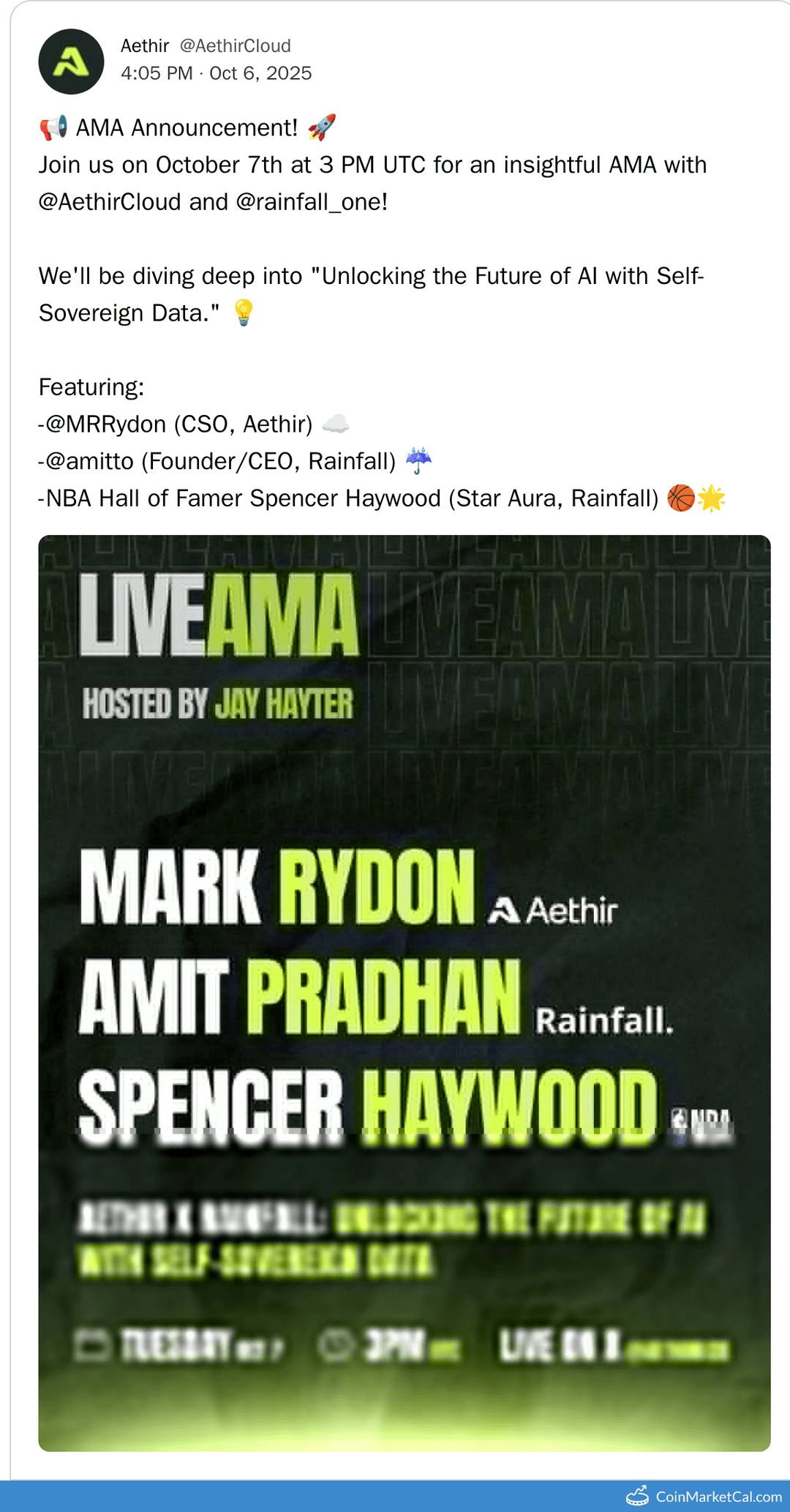 Aethir x Rainfall AMA