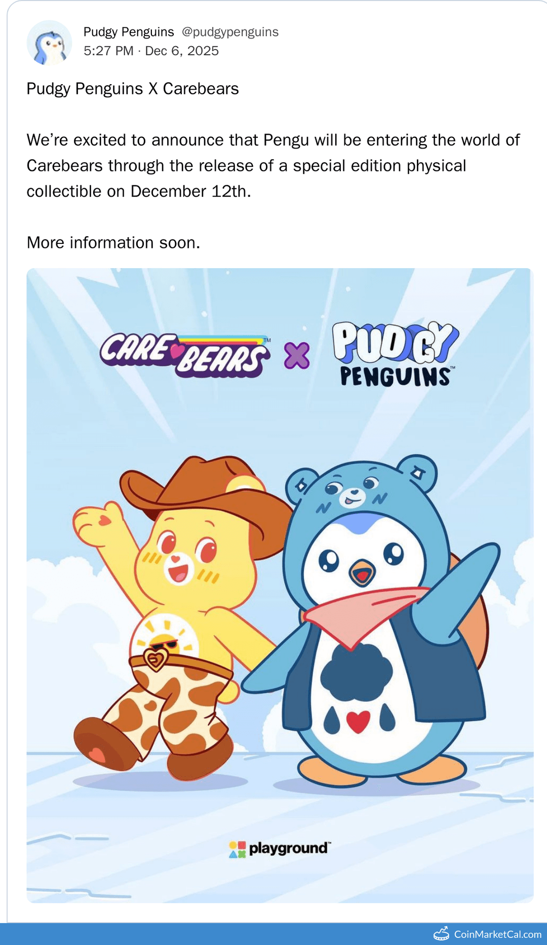 Carebears Collab Collectible by Pudgy Penguins