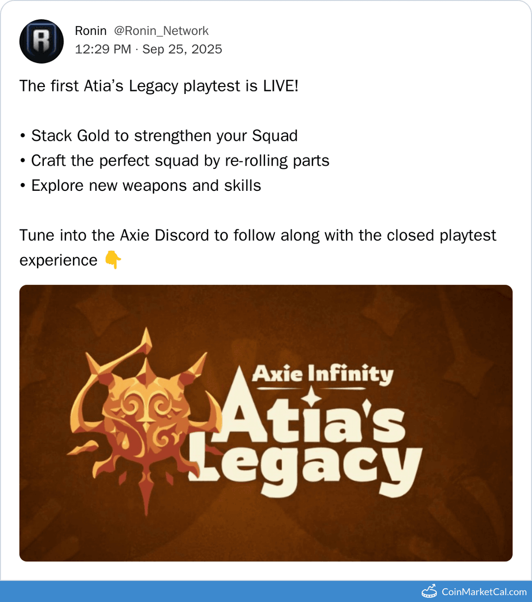 Ronin Atia's Legacy Playtest