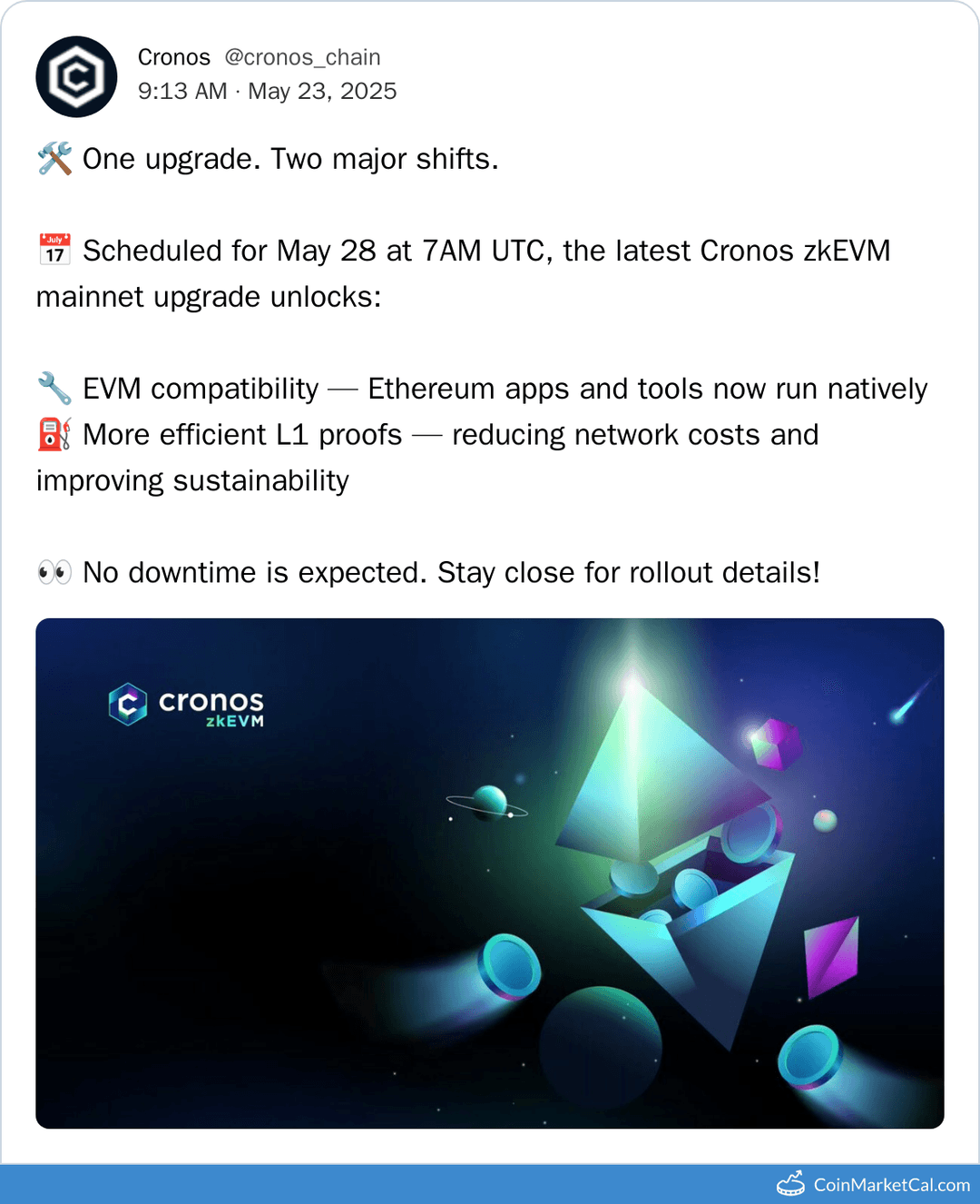 Cronos zkEVM Mainnet Upgrade