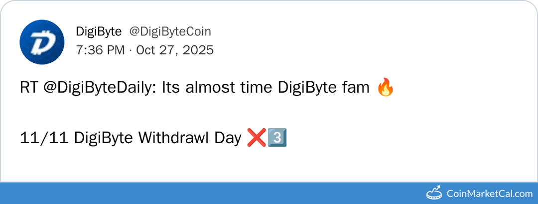 DigiByte Withdrawal Day