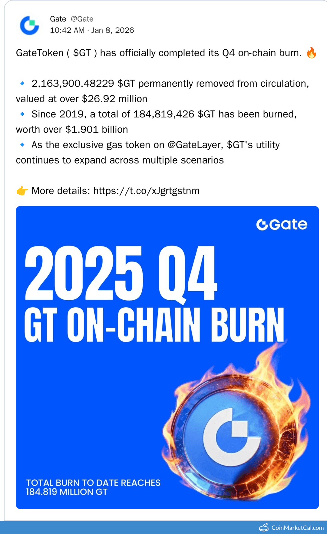 Gate Q4 GT Token Burn