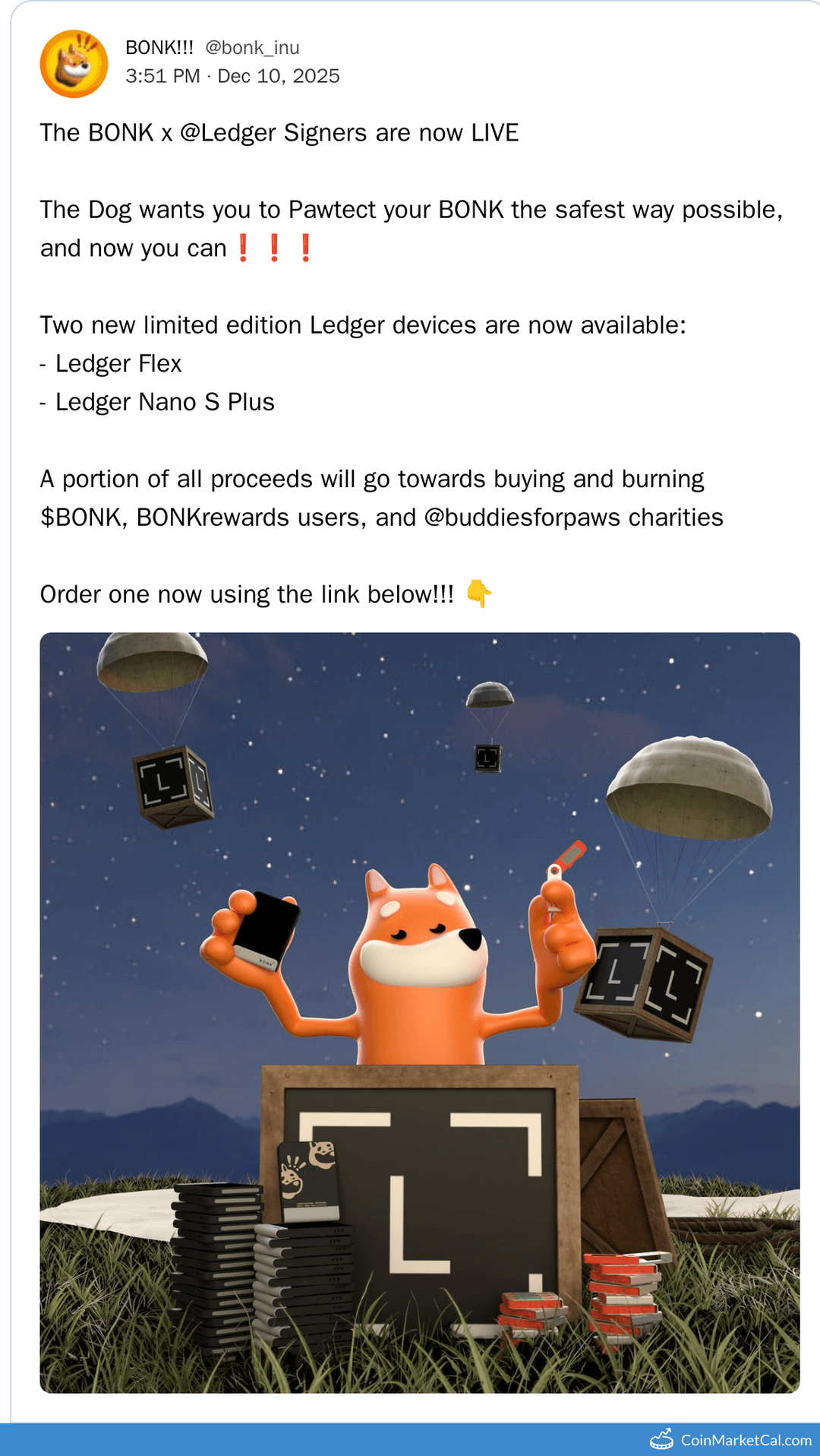 Ledger Signers: BONK Ledger Flex & Nano S Plus Launch