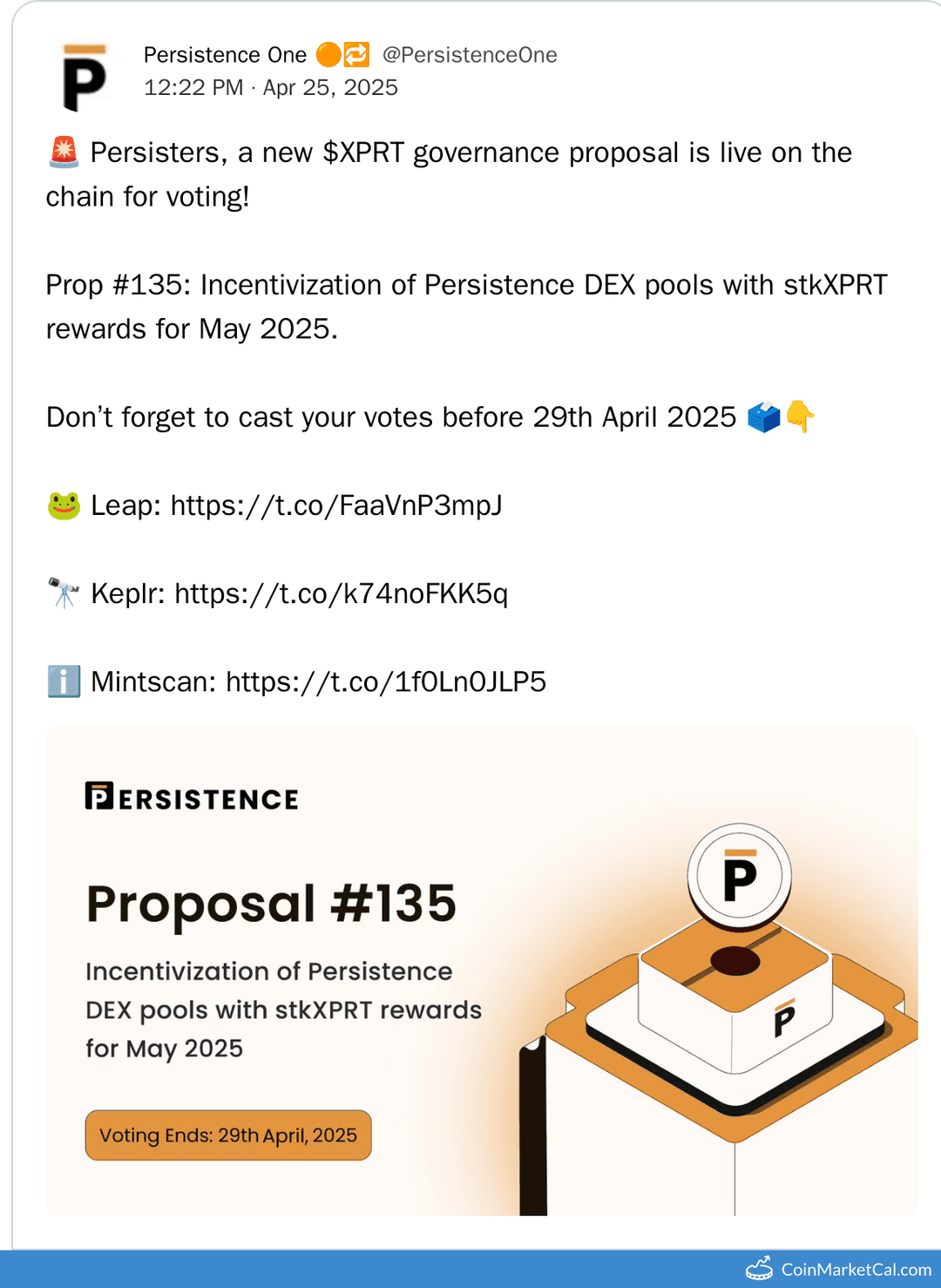 Persistence DEX Prop #135