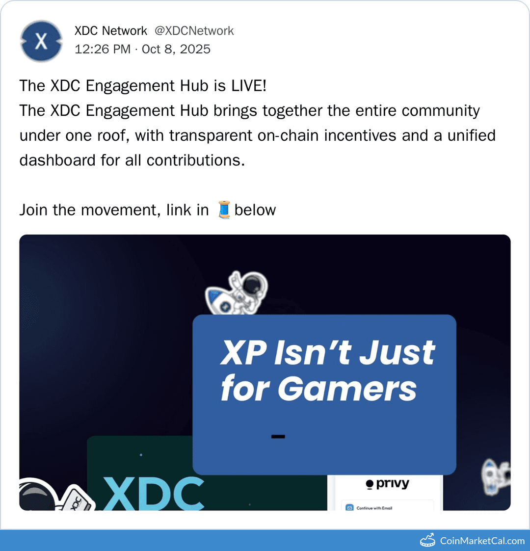 XDC Network Launches Engagement Hub